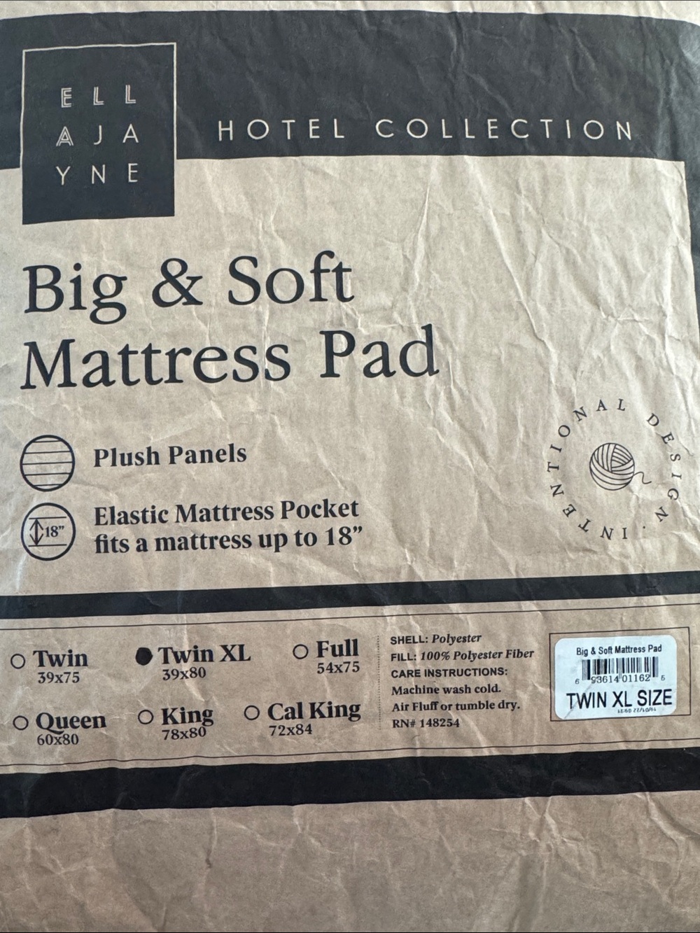 Ella Jayne Hotel Collection Big and Soft Mattress Pad twin